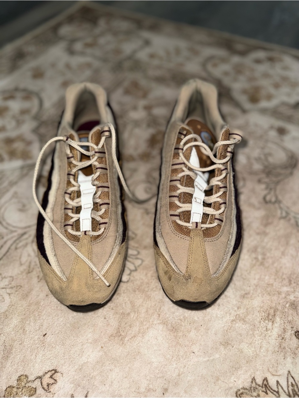 Nike Tan & Purple Low-Top Sneakers